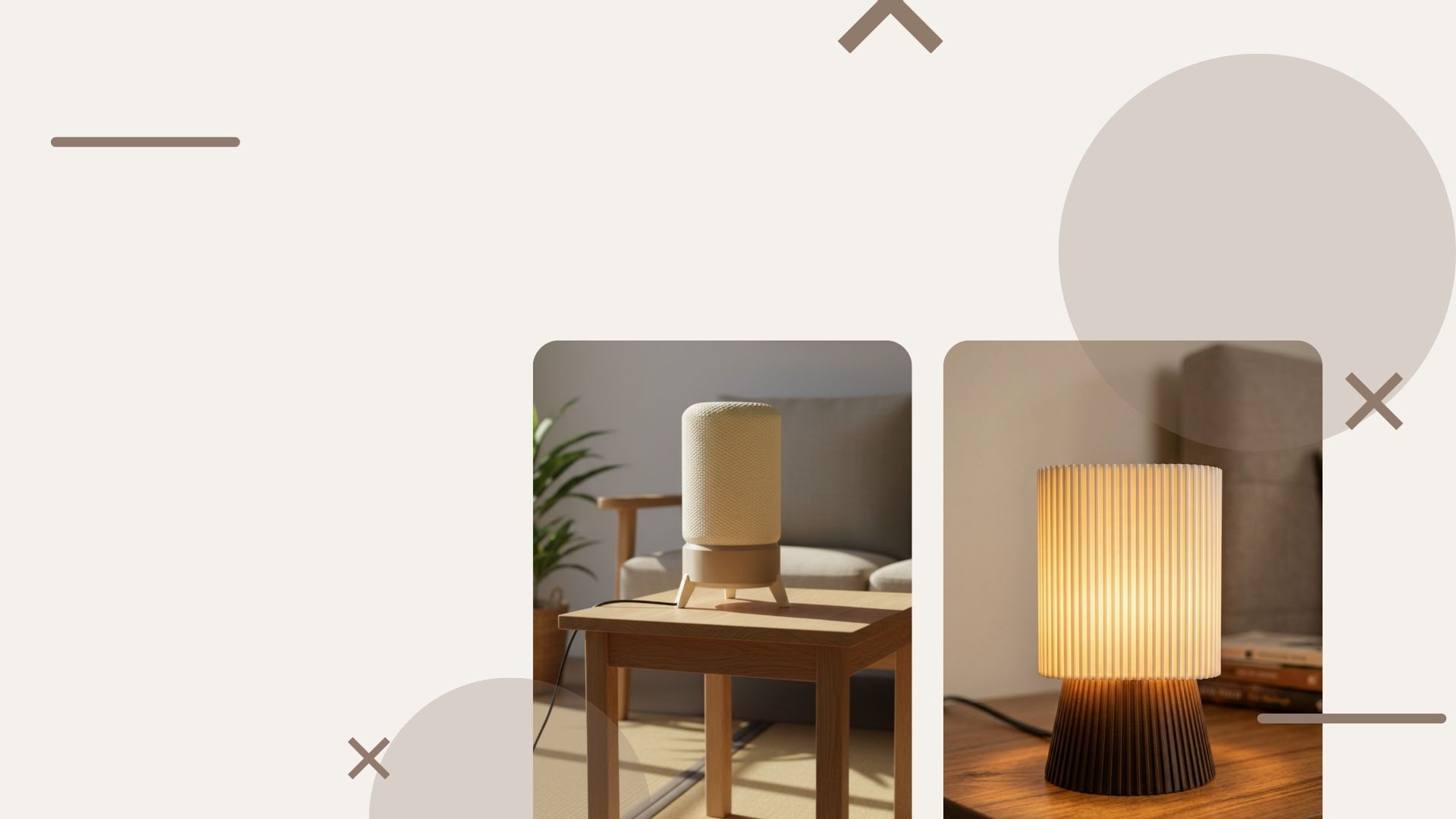 Serafab lights styled in a calm contemporary interior